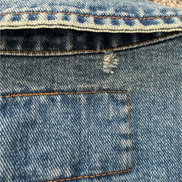 Armani Jeans Men’s Denim Jacket Size L 100% Cotton SIMINT Industria Small Flaw - Picture 8 of 13